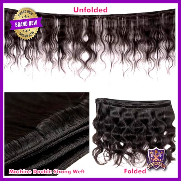 Brazilian Body Wave Human Hair Extensions 4 Bundles 16-22 Inch main image 4